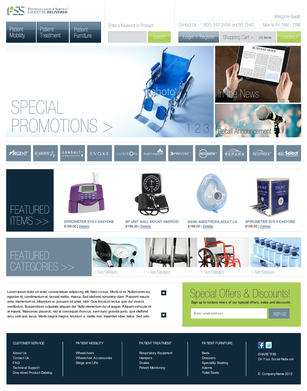 pss homepage design