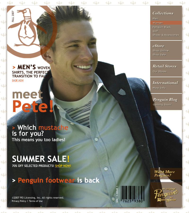 perry ellis homepage spring