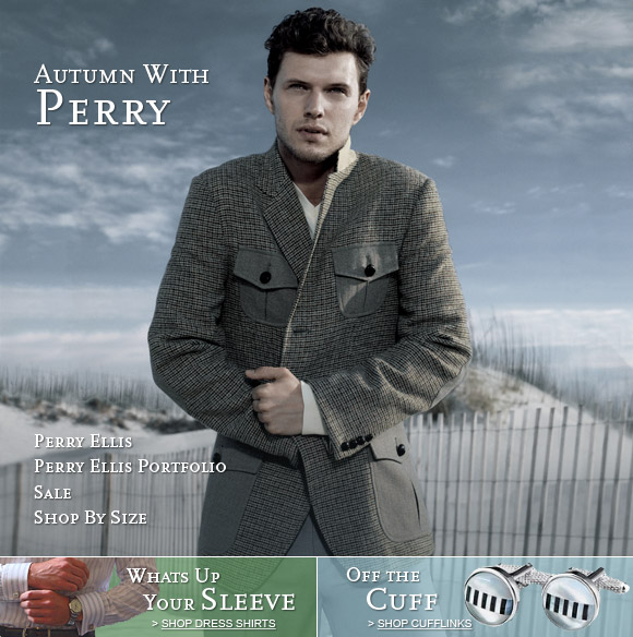 perry ellis landing page - men